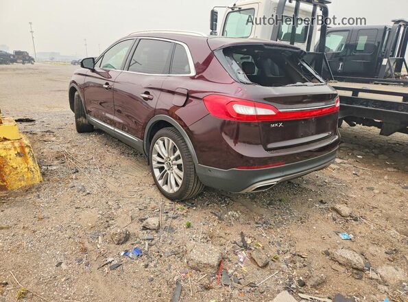 2LMPJ6LR6HBL10804 2017 LINCOLN MKX Бордовый Задняя левая четверть