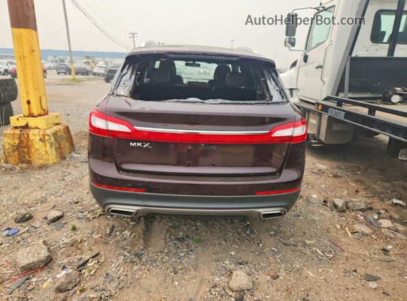 2LMPJ6LR6HBL10804 2017 LINCOLN MKX Бордовый Вид сзади
