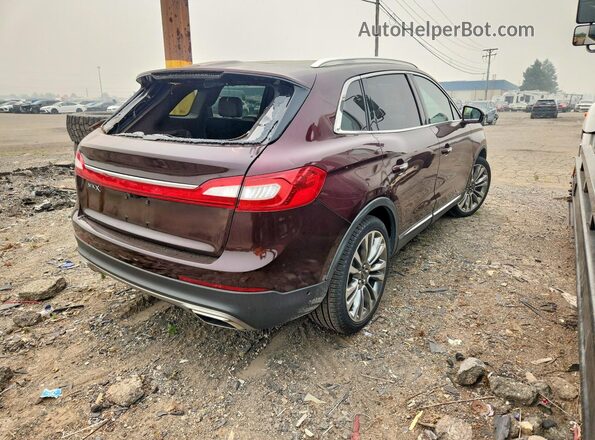 2LMPJ6LR6HBL10804 2017 LINCOLN MKX Бордовый Задняя правая четверть