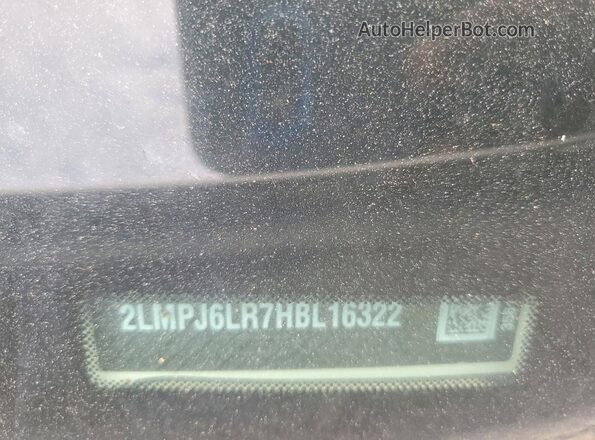 2LMPJ6LR7HBL16322 2017 LINCOLN MKX White Widok naklejki z numerem VIN