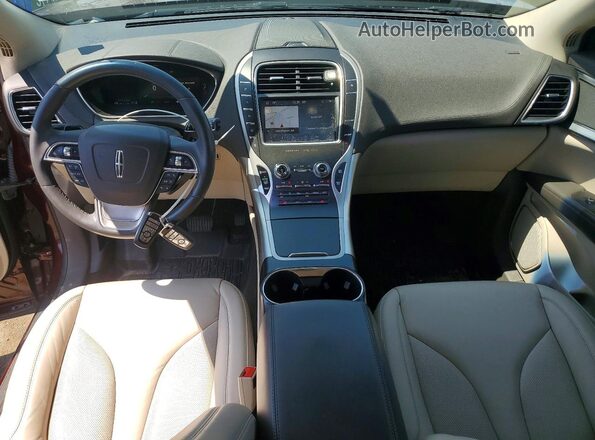 2LMPJ8J93LBL13649 2020 LINCOLN NAUTILUS Maroon წინა პანელის ხედი