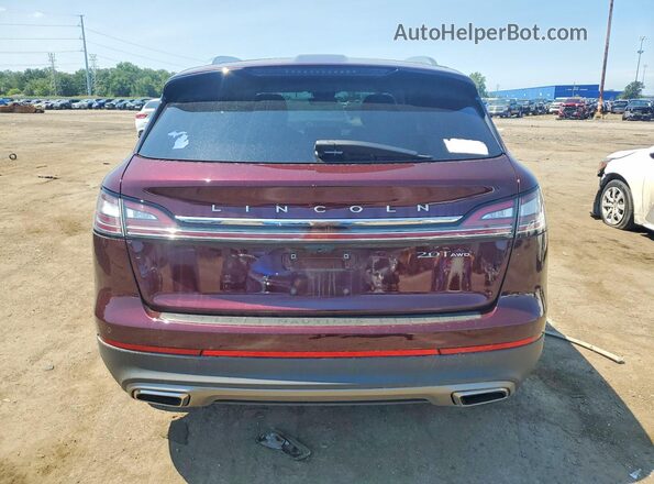 2LMPJ8J93LBL13649 2020 LINCOLN NAUTILUS Maroon უკანა ხედი