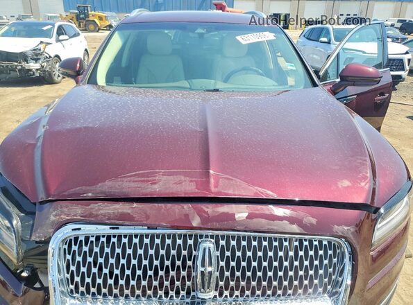 2LMPJ8J93LBL13649 2020 LINCOLN NAUTILUS Maroon ძრავის განყოფილების ხედი
