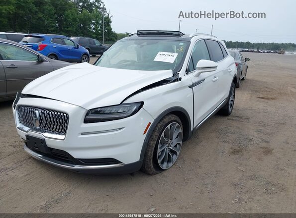 2LMPJ8K93NBL01681 2022 LINCOLN NAUTILUS White Առջևի ձախ երեք քառորդ տեսարան