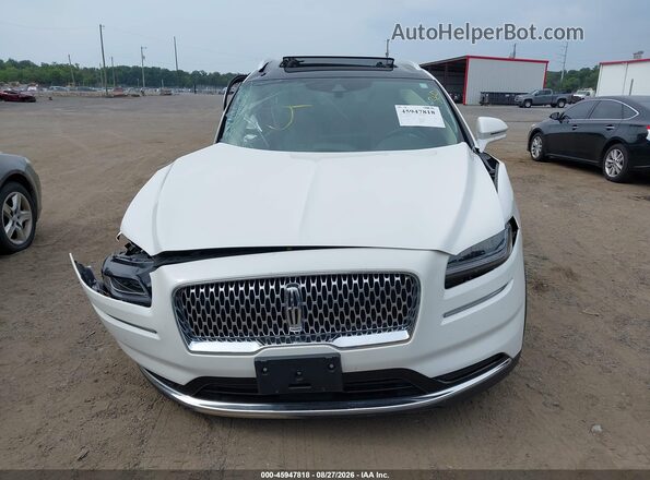 2LMPJ8K93NBL01681 2022 LINCOLN NAUTILUS White Առջևի վահանակի տեսք
