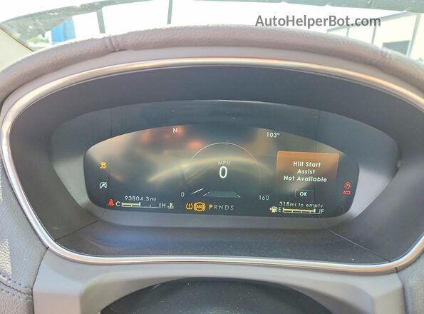 2LMPJ8KP5KBL33638 2019 LINCOLN NAUTILUS Gray Instrument cluster view