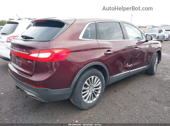 2LMPJ8KR5HBL34685 2017 LINCOLN MKX Maroon Հետևի աջ