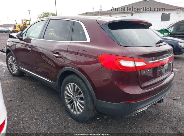 2LMPJ8KR5HBL34685 2017 LINCOLN MKX Maroon Հետևի ձախ