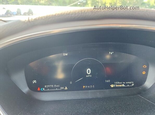2LMPJ8L94KBL66713 2019 LINCOLN NAUTILUS White Instrument cluster view