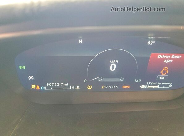 2LMPJ8L9XKBL66506 2019 LINCOLN NAUTILUS Gray Widok zestawu wskaźników
