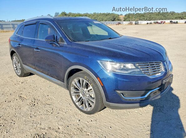 2LMPJ8LP3HBL13170 2017 LINCOLN MKX Синий Передняя правая четверть
