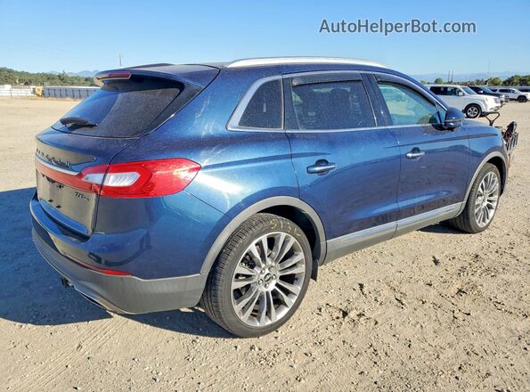 2LMPJ8LP3HBL13170 2017 LINCOLN MKX Синий Задняя правая четверть