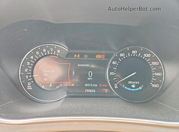 2LMPJ8LPXHBL40172 2017 LINCOLN MKX Золотой Вид щитка приборов
