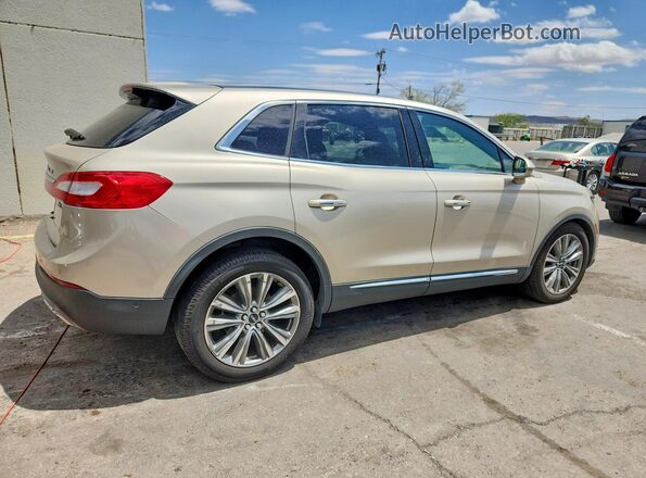 2LMPJ8LPXHBL40172 2017 LINCOLN MKX Золотой Задняя правая четверть