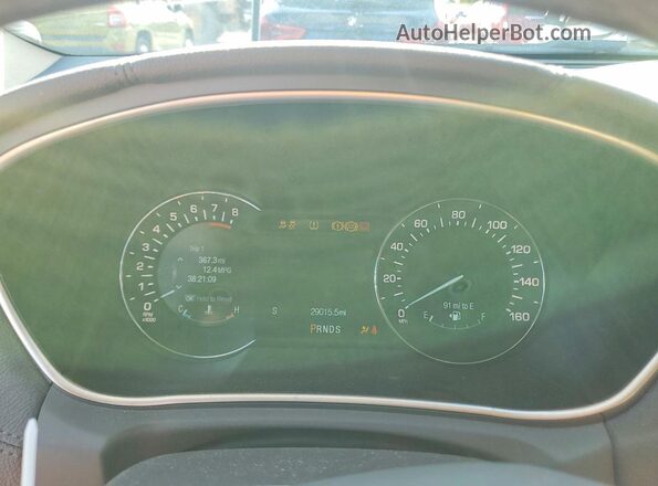 2LMPJ8LR1GBL84190 2016 LINCOLN MKX Red Вид щитка приладів