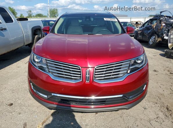 2LMPJ8LR1GBL84190 2016 LINCOLN MKX Red Вид спереду