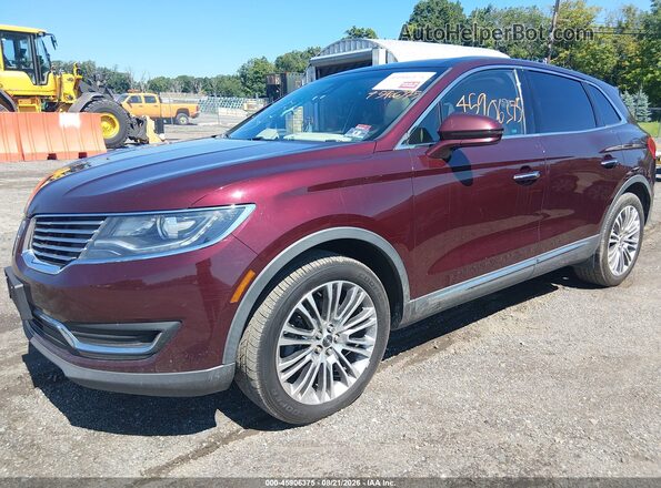 2LMPJ8LRXHBL30582 2017 LINCOLN MKX Red წინა მარცხენა ხედი სამი მეოთხედიდან