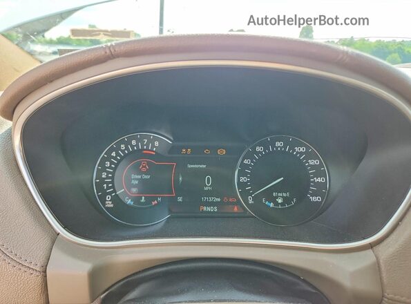 2LMPJ8LRXHBL51996 2017 LINCOLN MKX White Widok zestawu wskaźników