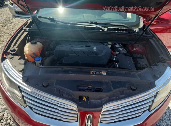 2LMTJ6LP3GBL30276 2016 LINCOLN MKX Red ძრავის განყოფილების ხედი