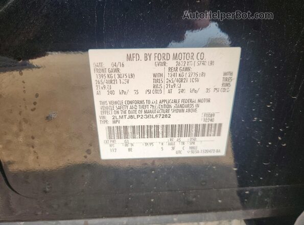 2LMTJ8LP2GBL67282 2016 LINCOLN MKX Black Engine compartment view