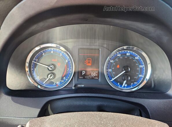 2T1BPRHE1HC770735 2017 TOYOTA COROLLA Gray Vista del cuadro de instrumentos