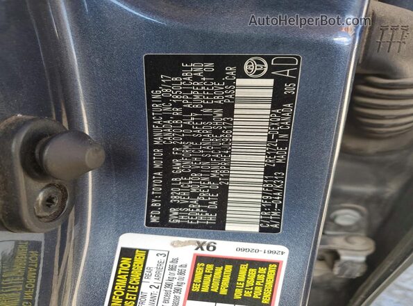 2T1BPRHE4JC966173 2018 TOYOTA COROLLA Gray ძრავის განყოფილების ხედი