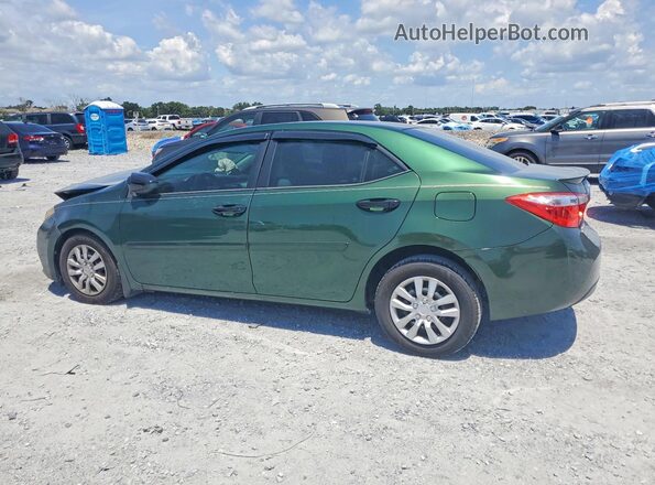 2T1BPRHEXGC554185 2016 TOYOTA COROLLA Green Rear left