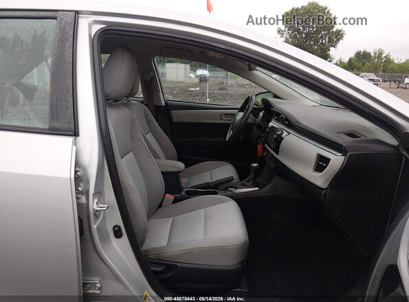 2T1BURHE0GC523729 2016 TOYOTA COROLLA Silver Widok wnętrza z przodu