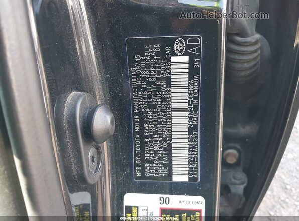 2T1BURHE0GC524928 2016 TOYOTA COROLLA Black Շարժիչի բաժամունքի տեսք