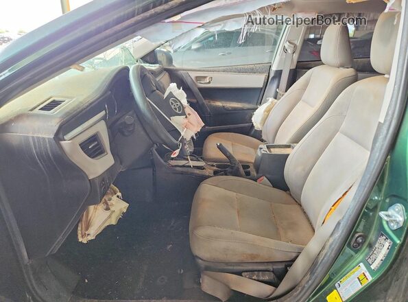 2T1BURHE0GC546511 2016 TOYOTA COROLLA Green წინა სალონის ხედი
