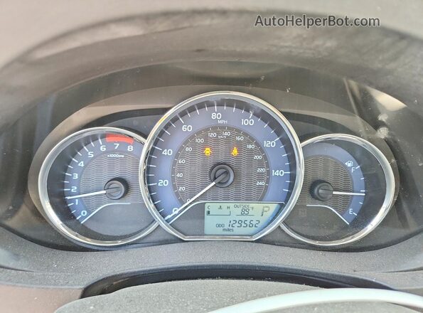 2T1BURHE0GC590976 2016 TOYOTA COROLLA Gray Instrument cluster view