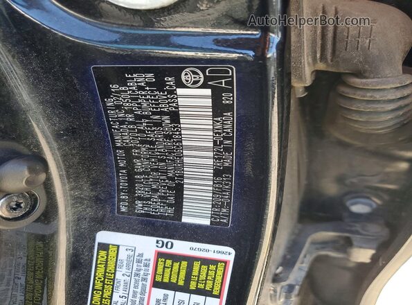 2T1BURHE0GC618453 2016 TOYOTA COROLLA Black 