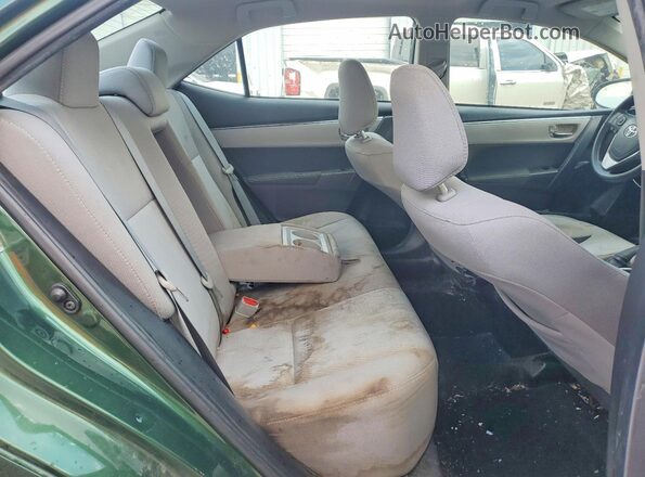 2T1BURHE0GC691323 2016 TOYOTA COROLLA Green უკანა სავარძლების ხედი