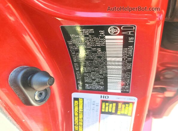 2T1BURHE0HC755555 2017 TOYOTA COROLLA Красный Вид подкапотного пространства