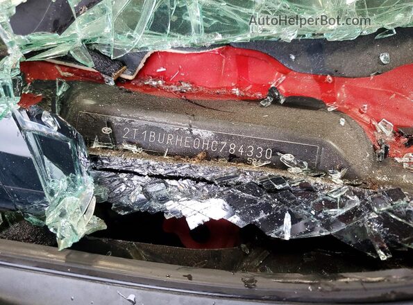 2T1BURHE0HC784330 2017 TOYOTA COROLLA Red Vista del compartimento del motor