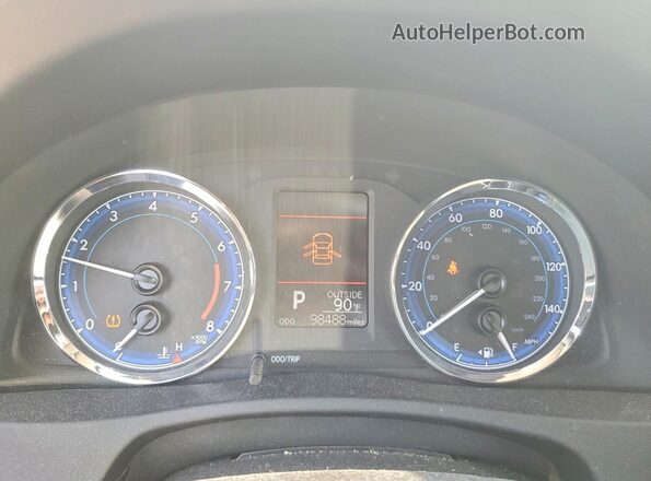 2T1BURHE0HC858989 2017 TOYOTA COROLLA White Вид щитка приладів
