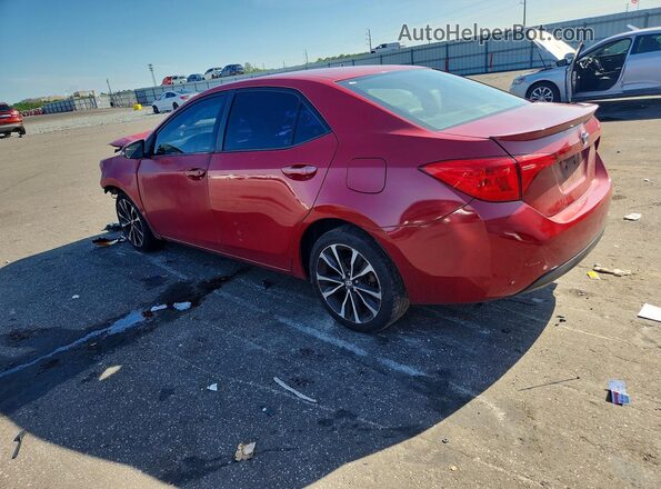 2T1BURHE0HC887375 2017 TOYOTA COROLLA Red Rear left