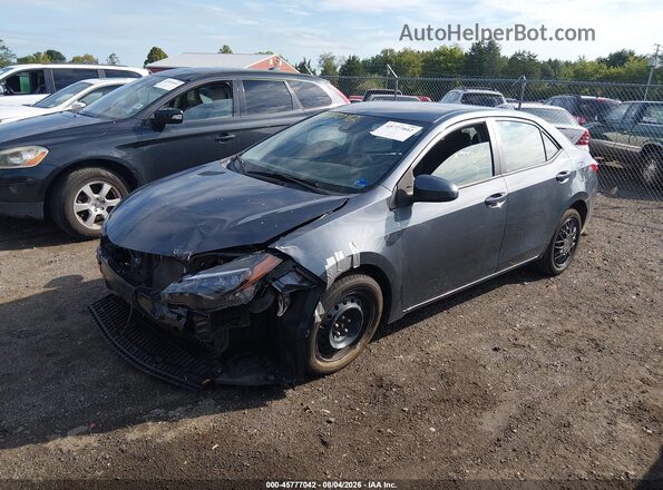 2T1BURHE0JC055055 2018 TOYOTA COROLLA Gray Առջևի ձախ երեք քառորդ տեսարան