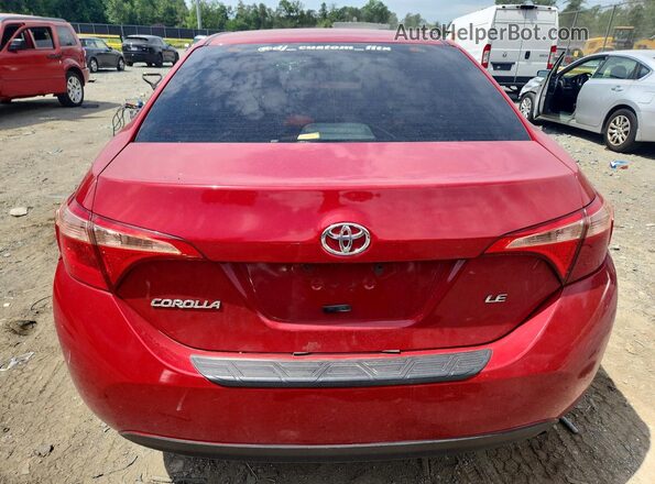 2T1BURHE0KC235931 2019 TOYOTA COROLLA Red Rear view