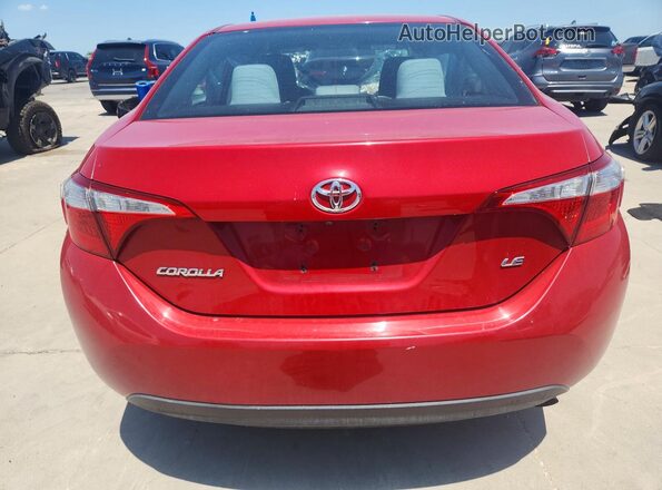 2T1BURHE1GC646343 2016 TOYOTA COROLLA Red Вид ззаду
