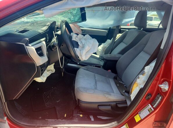 2T1BURHE1GC646343 2016 TOYOTA COROLLA Red Вид салону спереду