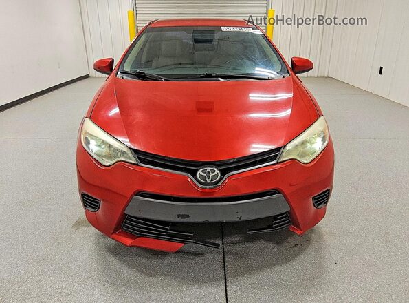 2T1BURHE1GC677401 2016 TOYOTA COROLLA Red Widok z przodu
