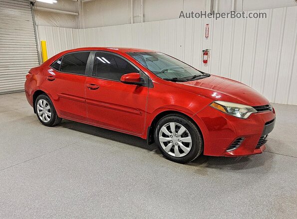 2T1BURHE1GC677401 2016 TOYOTA COROLLA Red Przód prawy