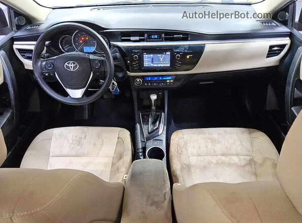 2T1BURHE1GC677401 2016 TOYOTA COROLLA Red Widok deski rozdzielczej