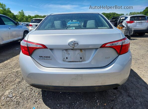 2T1BURHE1GC708372 2016 TOYOTA COROLLA Silver Հետևի տեսք