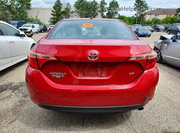 2T1BURHE1HC788046 2017 TOYOTA COROLLA Red Вид ззаду