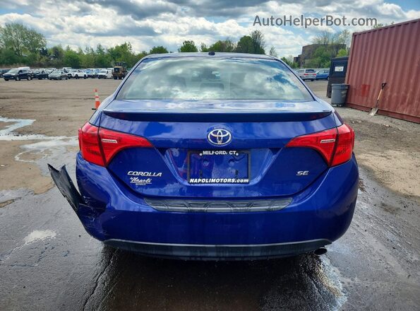2T1BURHE1HC864056 2017 TOYOTA COROLLA Blue Rear view