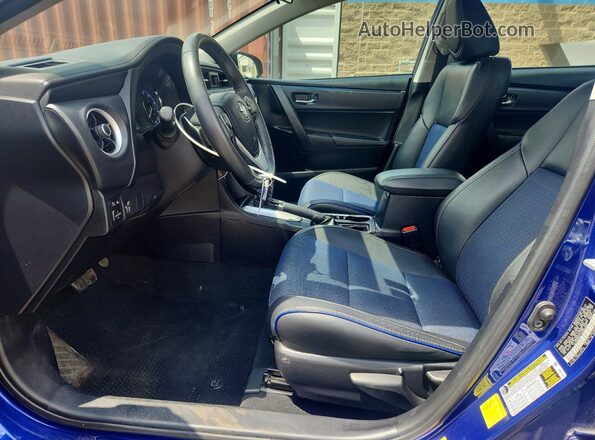2T1BURHE1HC864056 2017 TOYOTA COROLLA Blue Front interior view