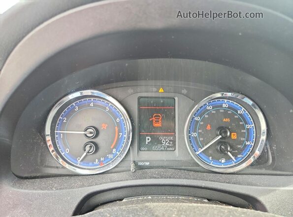 2T1BURHE1JC038488 2018 TOYOTA COROLLA Silver ხელსაწყოთა პანელის ხედი
