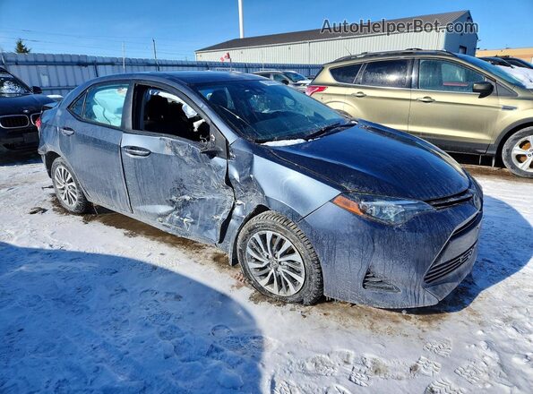 2T1BURHE1JC966530 2018 TOYOTA COROLLA Blue Передня права чверть